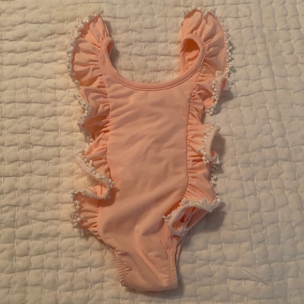 Miniclasix Pink Ruffle Swimsuit